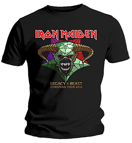 Iron Maiden Legacy of The Beast Tour 2018 Live offiziell Männer T-Shirt Herren (Large) von Tee Shack