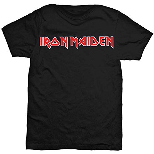 Iron Maiden Logo Bruce Dickinson Steve Harris offiziell Männer T-Shirt Herren (Large) von Tee Shack