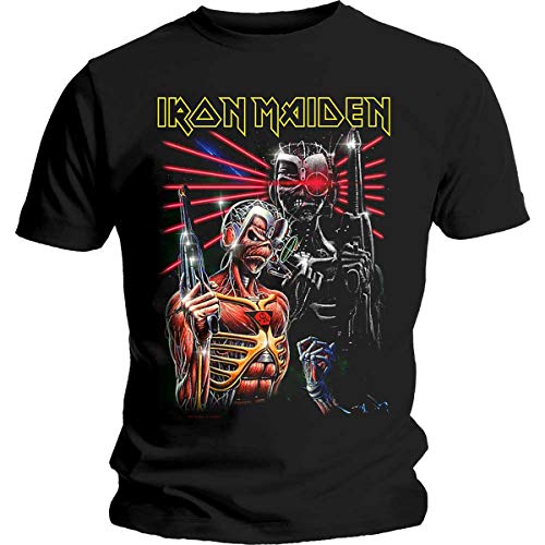 Iron Maiden Somewhere Back In Time Eddie offiziell Männer T-Shirt Herren (X-Large) von Tee Shack