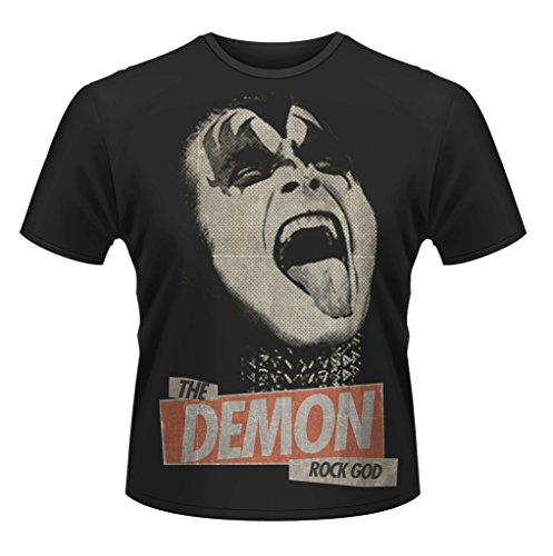 Kiss Demon God Gene Simmons Paul Stanley Rock offiziell Männer T-Shirt Herren (Large) von Tee Shack