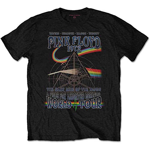 Pink Floyd 1972 Tour Dave Gilmour Roger Waters offiziell Männer T-Shirt Herren (XX-Large) von Tee Shack