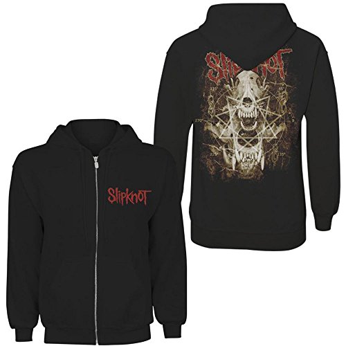 Slipknot Skull Teeth offiziell Männer Kapuzenpullover (Large) von Tee Shack