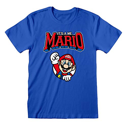 Super Mario Mario Varsity offiziell Männer T-Shirt Herren (X-Large) von Tee Shack