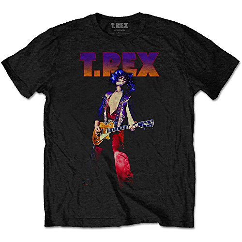 T-Rex Marc Bolan Portrait Rock offiziell Männer T-Shirt Herren (Medium) von Tee Shack