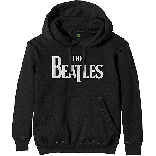The Beatles Black Drop T Logo offiziell Männer Kapuzenpullover (Large) von Tee Shack