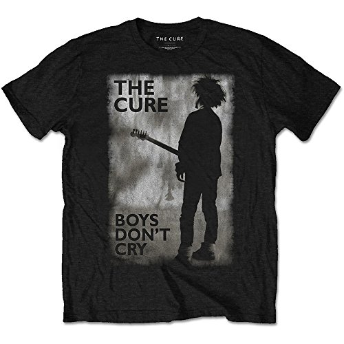 The Cure Boys Don't Cry BW Robert Smith Rock offiziell Männer T-Shirt Herren (X-Large) von Tee Shack