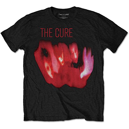 The Cure Pornography Robert Smith Goth Rock offiziell Männer T-Shirt Herren (Large) von Tee Shack