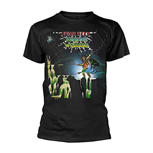 Uriah Heep Demons and Wizards Black offiziell Männer T-Shirt Herren (X-Large) von Tee Shack