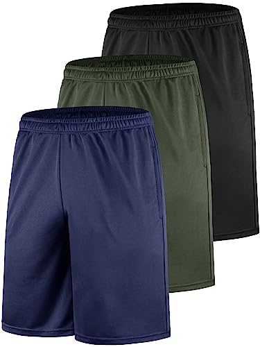 Teesmen 3er Pack Shorts Herren Gymshorts Trainingsshorts Sporthose Kurze Hosen Laufshorts männer (Multicolor set2 3XL) von Teesmen