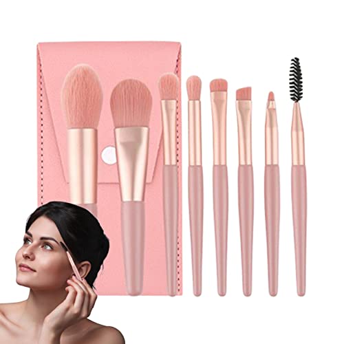 Make-up-Pinsel-Set mit Etui, Reise-Lidschatten-Pinsel für Augen mit Etui, professioneller Lidschatten, Augenbrauen, Verblenden, Eyeliner-Pinsel für Puder-Make-up Teksome von Teksome