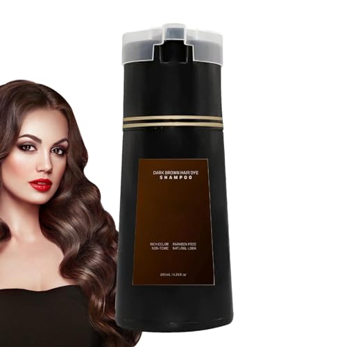 Natürliches Haarfärbe-Shampoo – Haar-Sofortfärbe-Shampoo für Männer und Frauen, Haarfärbe-Shampoo, Haarfärbe-Shampoo für alle Haarfarben von Teksome