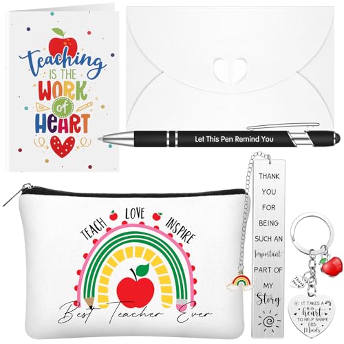 Tenare 6 Stück Dankeschön Geschenke für Lehrer Teacher Geschenkset für Lehrer Apfel Schlüsselanhänger aus Edelstahl Inspirierende Karte Erzieher Kosmetiktasche Umschlag Kugelschreiber Lesezeichen Tenare 6 Stück Dankeschön Geschenke für Lehrer Teacher Geschenkset für Lehrer Apfel Schlüsselanhänger aus Edelstahl Inspirierende Karte Erzieher Kosmetiktasche Umschlag Kugelschreiber Lesezeichen von Tenare