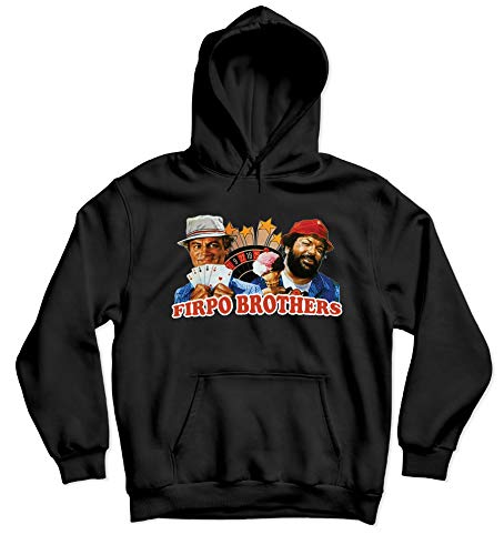 Terence Hill Bud Spencer Hoodie - Zwei sind Nicht zu bremsen - Firpo Brothers (schwarz) (L) von Terence Hill