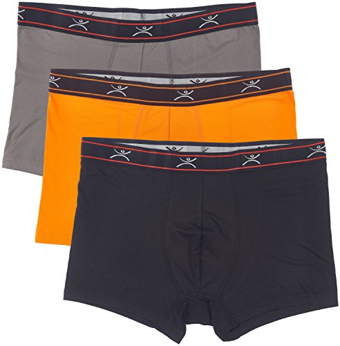 Terramar Herren Standard Silkskins 7,6 cm Trunks, Orange/Schwarz/Dunkelgrau, Größe XL Terramar Herren Standard Silkskins 7,6 cm Trunks, Orange/Schwarz/Dunkelgrau, Größe XL von Terramar