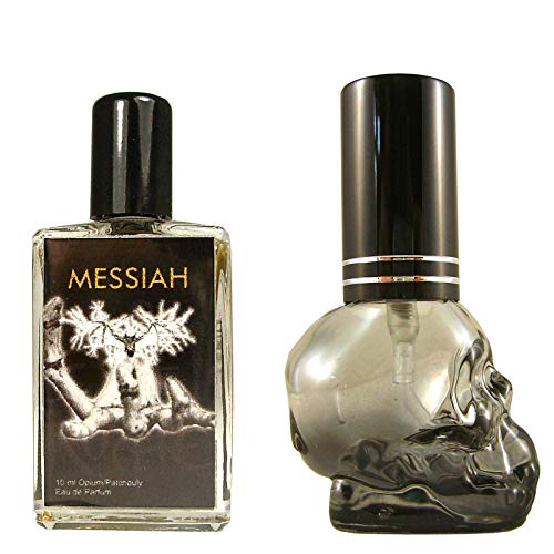 Teufelsküche Patchouli "Messiah"+ Leerflakon Skull Patchouly mit Opi-um, Eau de Parfum für Herren, Gothic Parfum, Mini Flakon, 10ml Glasflakon, Gotik Patchouly von Teufelsküche