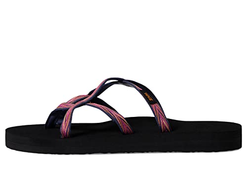 Teva Damen Olowahu Womens Flipflop, Palms Indigo/Rose Violet, 40 EU von Teva