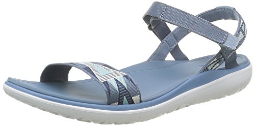 Teva Damen W Terra-Float Nova Riemchensandalen, Blau (Mosaic Vintage Blue-Mvblmosaic Vintage Blue-Mvbl) von Teva