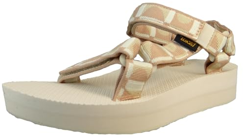 Teva W Midform Universal Sandal Beige - Bequeme modische Damen Sandale, Größe EU 40 - Farbe Bounce Maple Sugar von Teva