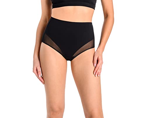 Teyli Damen Slip Taillenslip Baumwolle Hohe Taille Schwarz M von Teyli