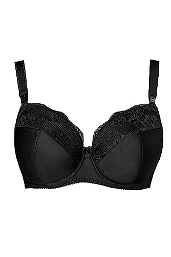 Teyli Damen Still BH - BH Bügel - BH Grosse Grössen Umstandskleidung mit Spitze - Still BH Große Brüste - Damen-BHS Stillen - Frauen Bra Schwarz 110G Teyli Damen Still BH - BH Bügel - BH Grosse Grössen Umstandskleidung mit Spitze - Still BH Große Brüste - Damen-BHS Stillen - Frauen Bra Schwarz 110G von Teyli