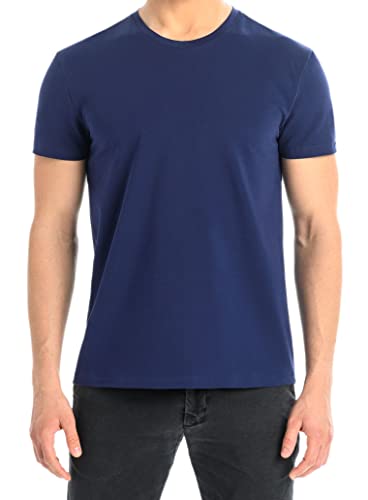 Teyli T Shirt Herren Baumwolle - Herren T Shirt mit Stilvollem Design - Tshirt Herren Ideal für Freizeit, Sport und Alltag - T-Shirt Herren Blau 3XL von Teyli