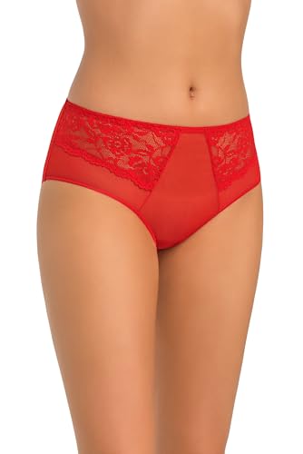 Teyli Unterwäsche Frauen Pantys Damen mit Hoher Taille - Slips Damen-Unterhosen Damen Unterwäsche - Frauen Unterwäsche Pantys Damen Slips Rot L von Teyli