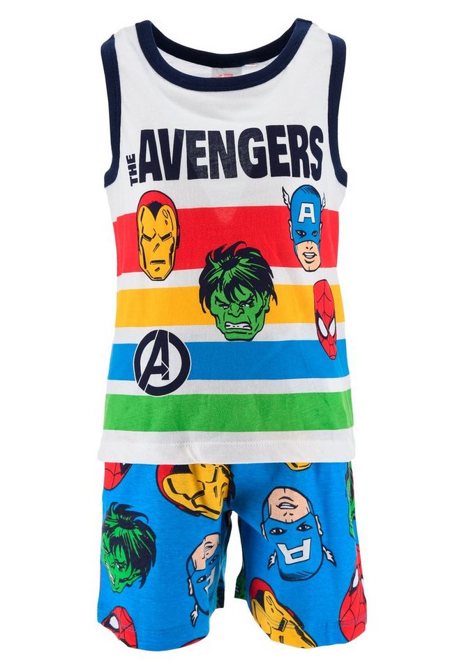 The AVENGERS Shorty Iron Man Hulk Captain America Kinder Jungen Pyjama Schlaf-Set (2 tlg) von The AVENGERS