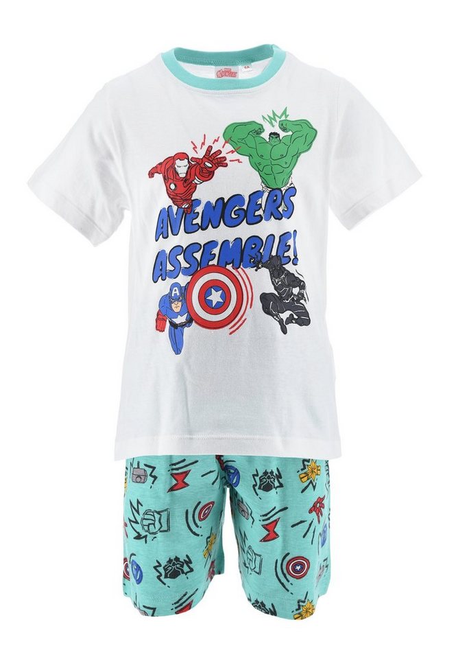 The AVENGERS Shorty Iron Man Hulk Captain America Kinder Jungen Pyjama Schlaf-Set (2 tlg) von The AVENGERS