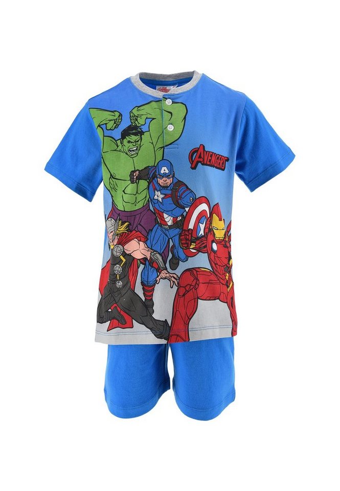 The AVENGERS Shorty Iron Man Thor Hulk Kinder Jungen Pyjama Schlaf-Set (2 tlg) von The AVENGERS