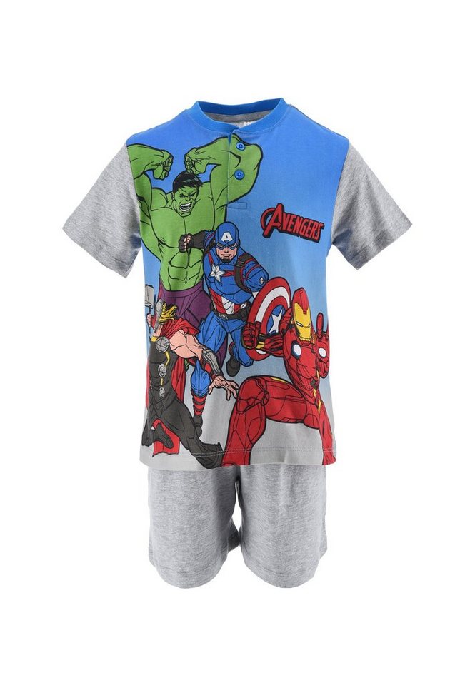 The AVENGERS Shorty Iron Man Thor Hulk Kinder Jungen Pyjama Schlaf-Set (2 tlg) von The AVENGERS