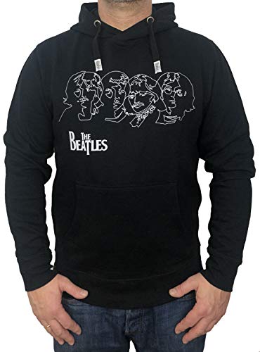 Beatles, Hoodie, Lines', Schwarz, Herren, Farbe:Schwarz, Größe:Medium von The Beatles