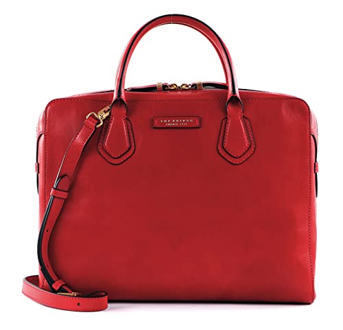 THE BRIDGE Costanza Briefcase Rosso Ciliegea/Oro von The Bridge