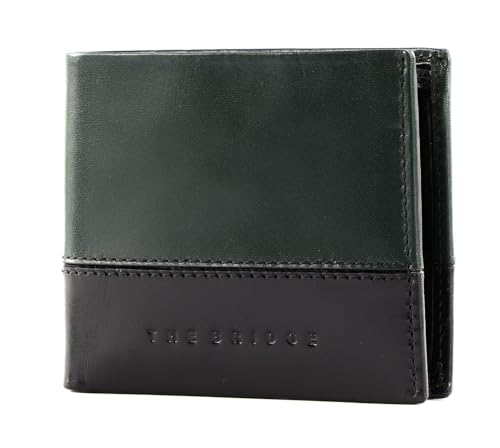 The Bridge Damiano Man Wallet Malachite/Nero ABB. Rut. Scuro von The Bridge