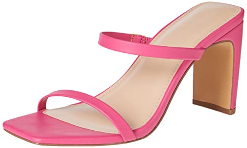 The Drop Avery Square Toe Two Strap High Heeled Sandalen mit Absatz, Hot Pink, 40 EU von The Drop