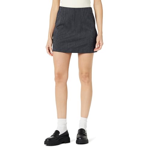 The Drop Caen Mini Skirt Rock, Marineblaue Nadelstreifen, S The Drop Caen Mini Skirt Rock, Marineblaue Nadelstreifen, S von The Drop