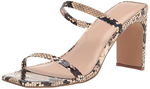 The Drop Damen Avery Square Toe Two Strap High Heeled Sandalen - Sand - Gr. 40 EU von The Drop