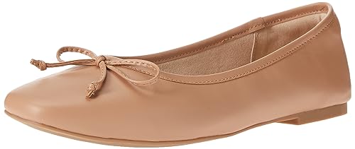 The Drop Damen Ballerinas Pepper mit Schleife, Hellbraun, 38 von The Drop