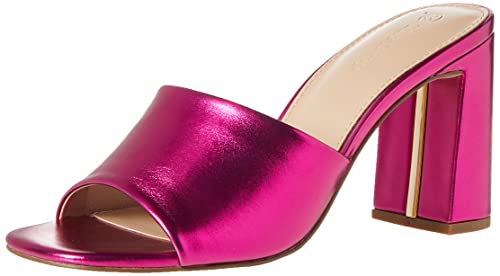 The Drop Damen Pattie Mules mit Hohem Blockabsatz, Hot Pink Metallic, 38 von The Drop