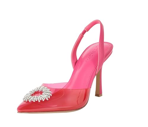 The Drop Slingpumps für Damen, Klara Glatte spitze Zehenpartie, Rosa (Hot Pink Transparent), 39.5 EU von The Drop