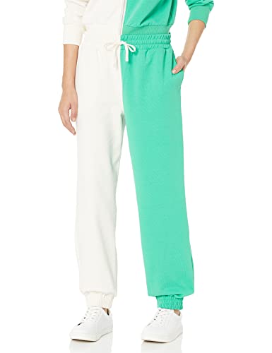 The Drop Women's Liv Colorblock Sweatpant, Jade, L von The Drop