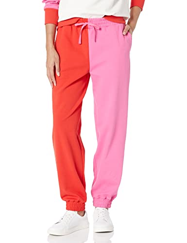 The Drop Women's Liv Colorblock Sweatpant, Rose Pink, L von The Drop