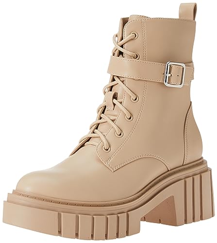 The Drop Women's Plateau-Springerstiefel Koi mit Schnürung, Sand, 36.5 von The Drop