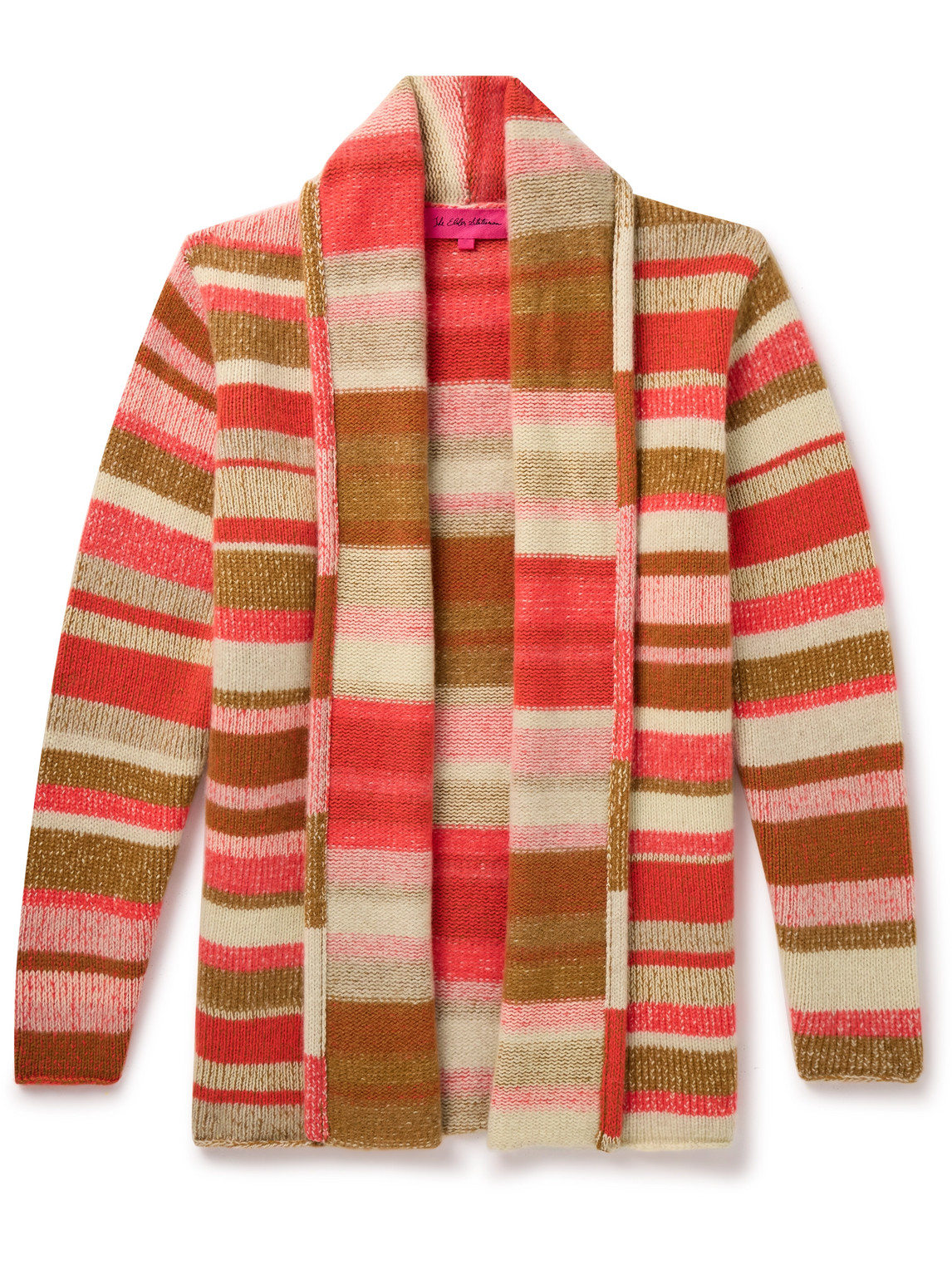 The Elder Statesman - Shawl-Collar Striped Cashmere Cardigan - Men - Red - S von The Elder Statesman