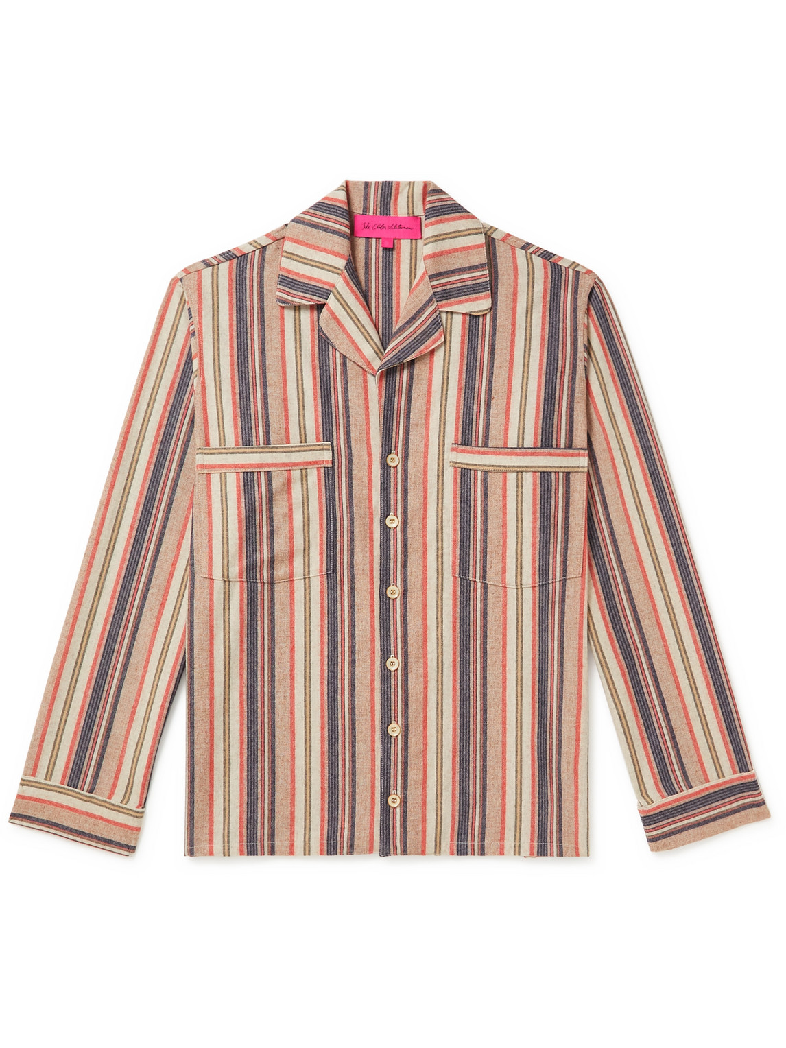 The Elder Statesman - Striped Cashmere-Blend Flannel Shirt - Men - Neutrals - S von The Elder Statesman