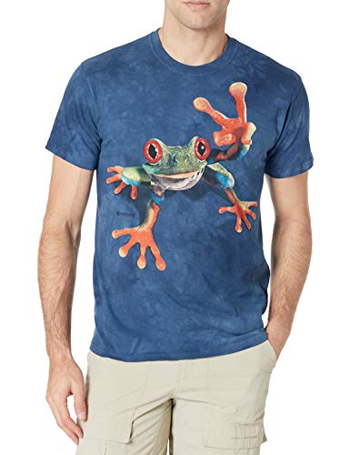 The Mountain Herren Men's Peace Tree Frog Short Sleeve T-Shirt, blau, XX-Large von The Mountain