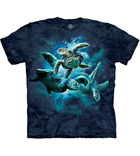 The Mountain Herren T-Shirt Sea Turtle Collage, blau, Groß von The Mountain