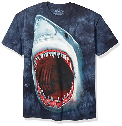 The Mountain Shark Bite Herren-T-Shirt, kurzärmelig, blau, Groß von The Mountain