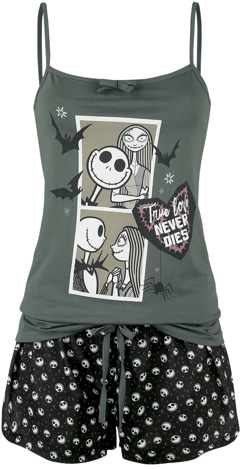 The Nightmare Before Christmas - Disney Schlafanzug - Comic - S bis 3XL - für Damen - Größe S - schwarz/grau  - EMP exklusives Merchandise! von The Nightmare Before Christmas