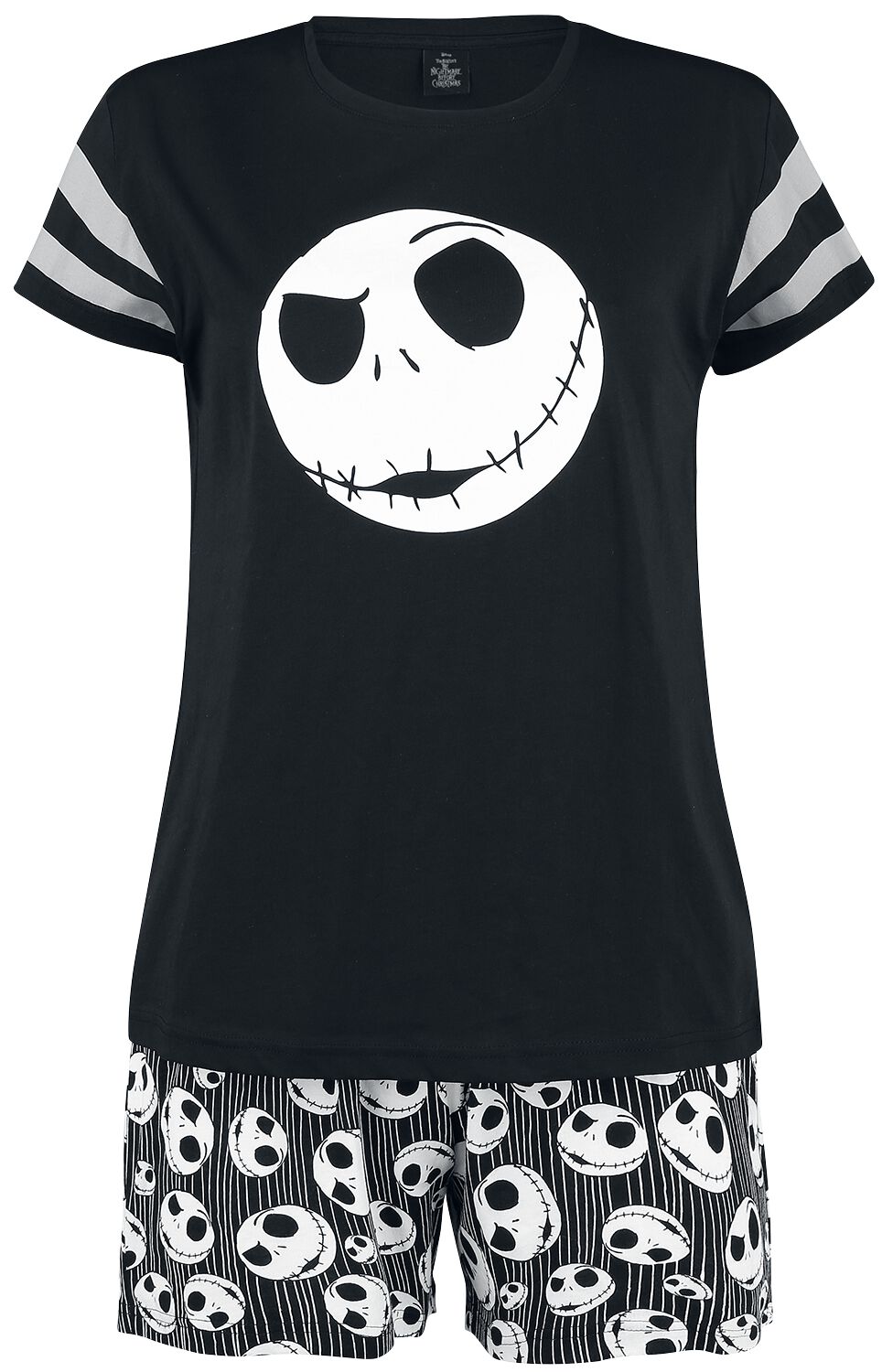 The Nightmare Before Christmas - Disney Schlafanzug - Jack Skellington - S bis 5XL - für Damen - Größe L - schwarz  - EMP exklusives Merchandise! von The Nightmare Before Christmas