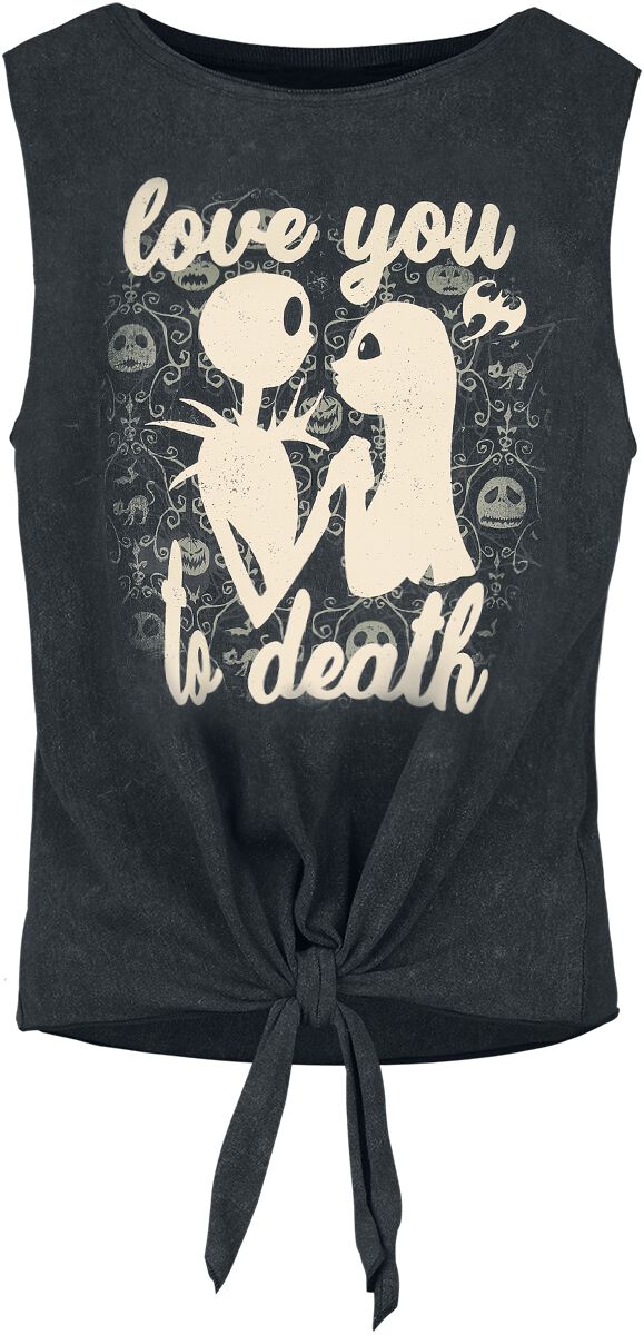 The Nightmare Before Christmas Love You To Death Top schwarz in M von The Nightmare Before Christmas